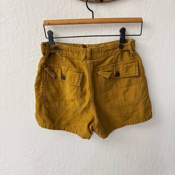 Madewell Relaxed Military Shorts Slouchy Size 25 Yellow Gold Tan - Picture 3 of 3